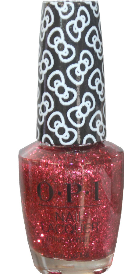 opi red glitter